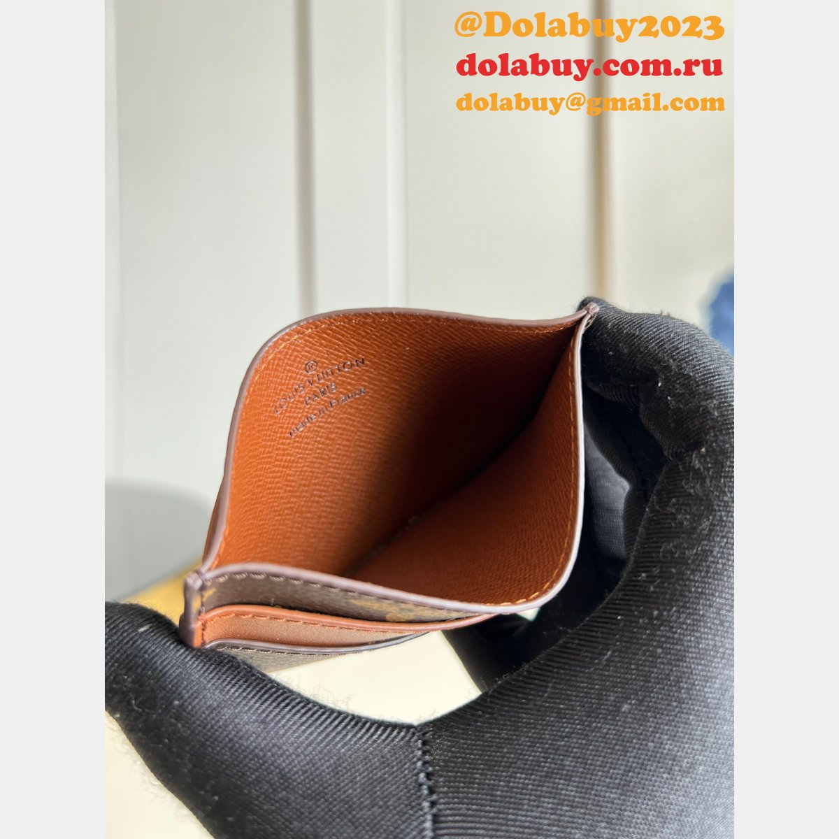 Louis Vuitton M62170 Replica Online Double Card Holder Monogram Eclipse Canvas