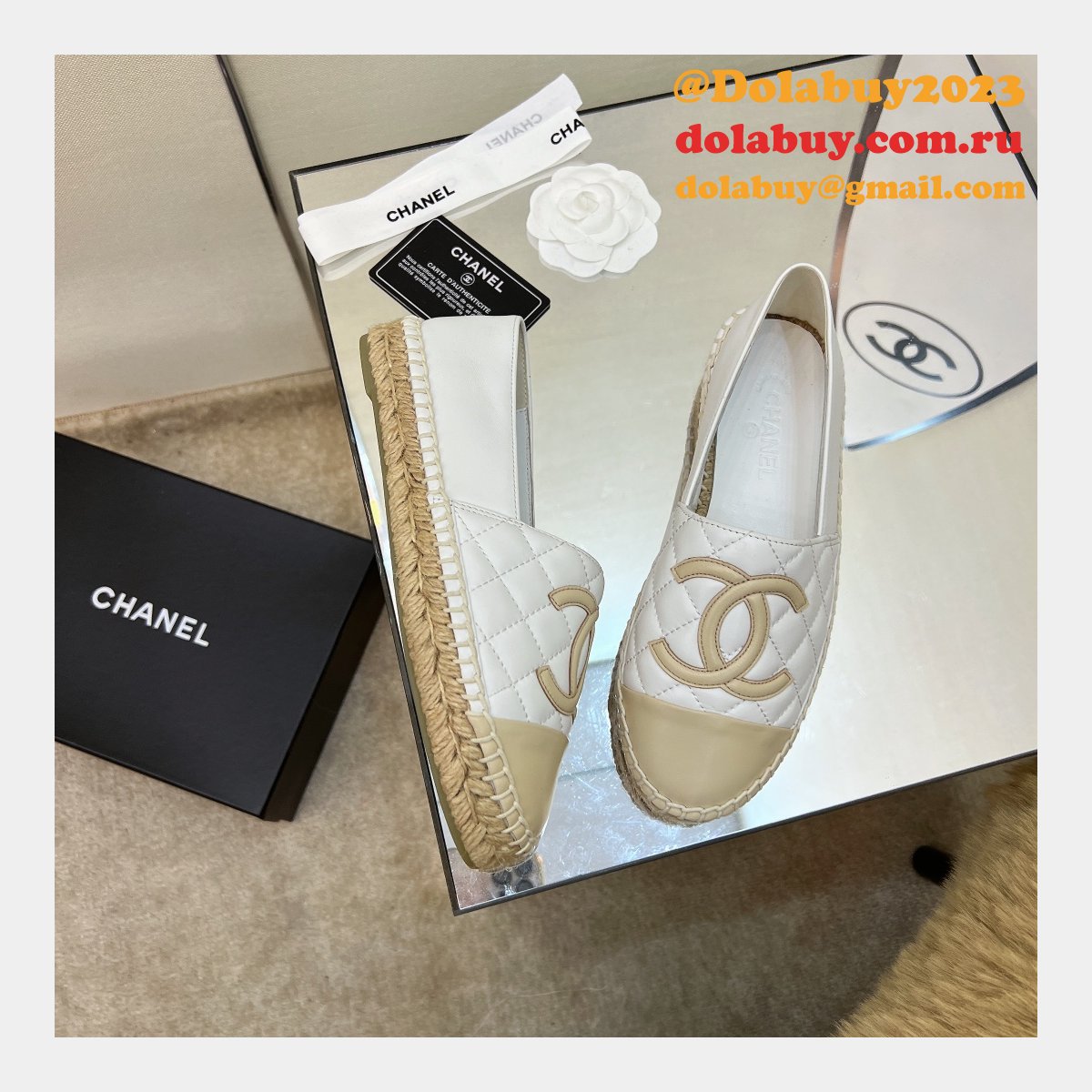 Wholesale 1:1 Mirror CC ESPADRILLES SHOES