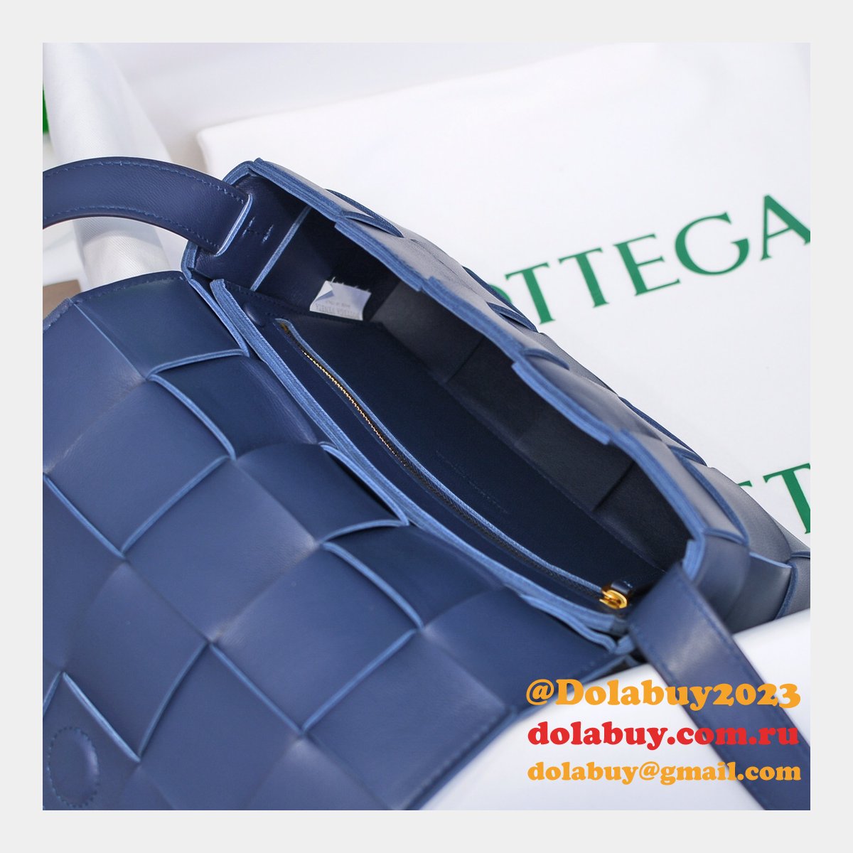 Top Quality Bottega Veneta Cassette Lambskin Crossbody Bag