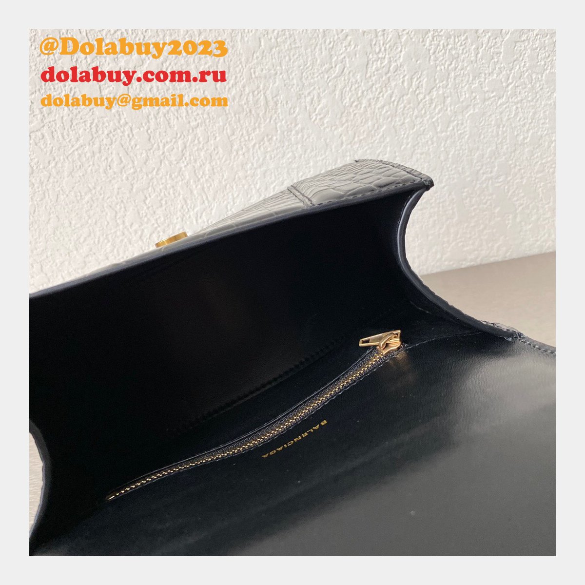 BEST BALENCIAGA KNOCK OFF CROCO HOURGLASS 19/23CM