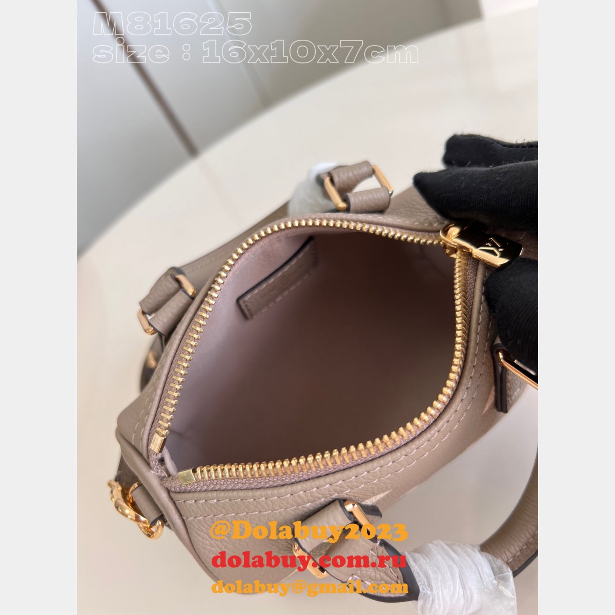 Nano Speedy Dove/Cream M81625 Designer Replica Louis Vuitton Bag