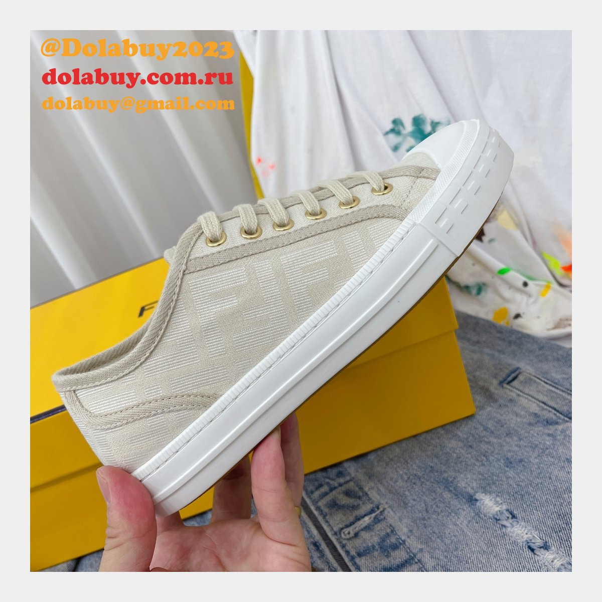1:1 Fake Domino Fendi Shoes Website to Get Replica Sneakers