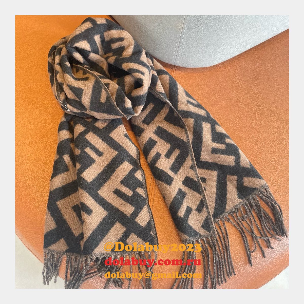 Designer Knockoff Fendi Cashmere Scarf