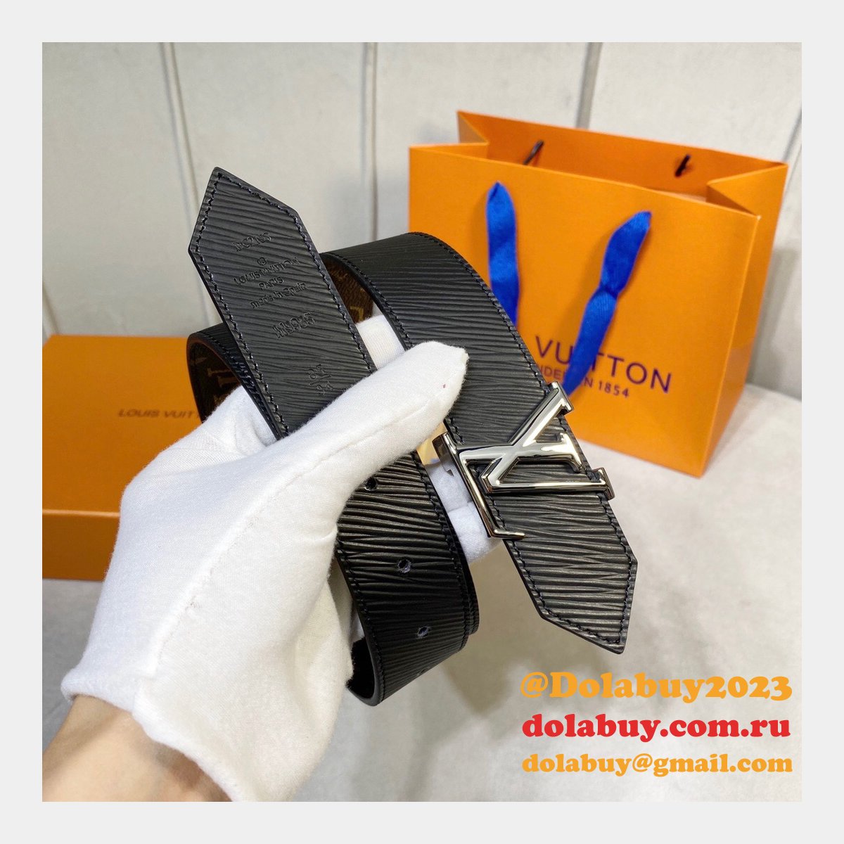 Louis Vuitton Signature Extra Long 35mm Belt Monogram Eclipse Canvas