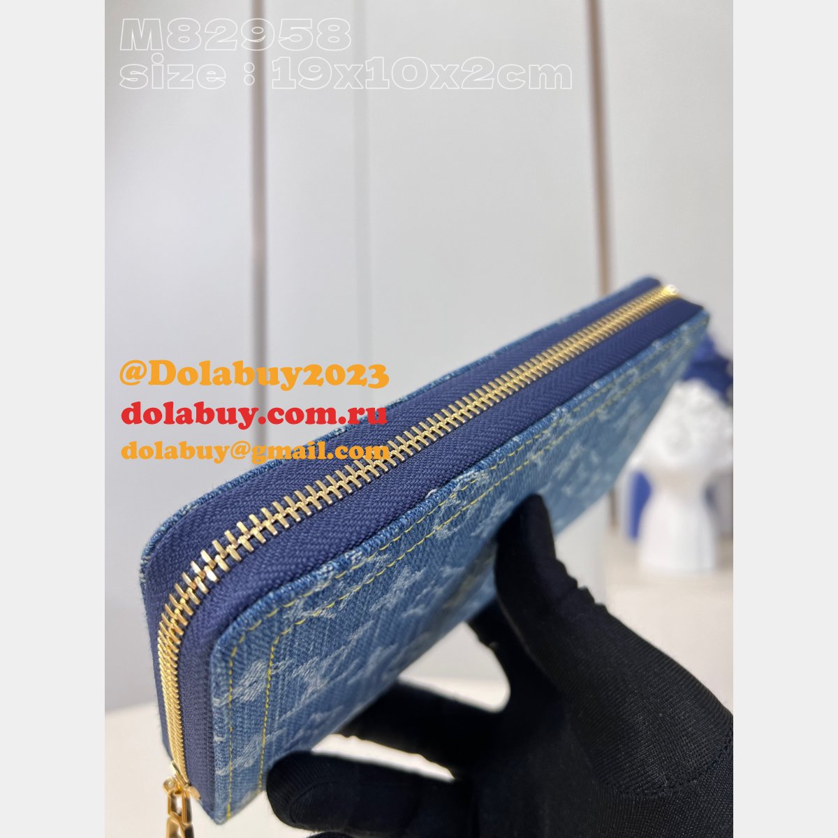 Duplicate Zippy Wallet Monogram Denim M82957 Louis Vuitton Bag