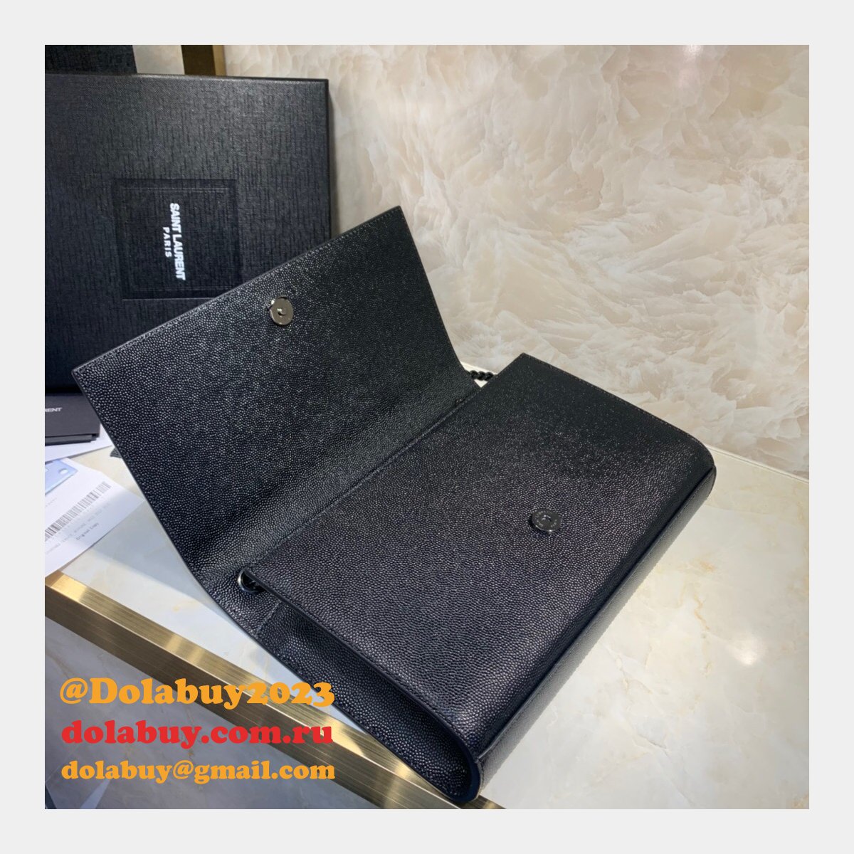 REPLICA SAINT LAURENT KATE BAG 5868006 BLACK ON BLACK