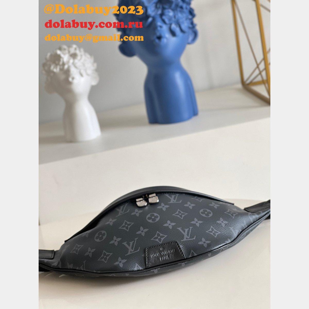 Louis Vuitton Designer M46035 Discovery Bumbag Monogram Eclipse Canvas