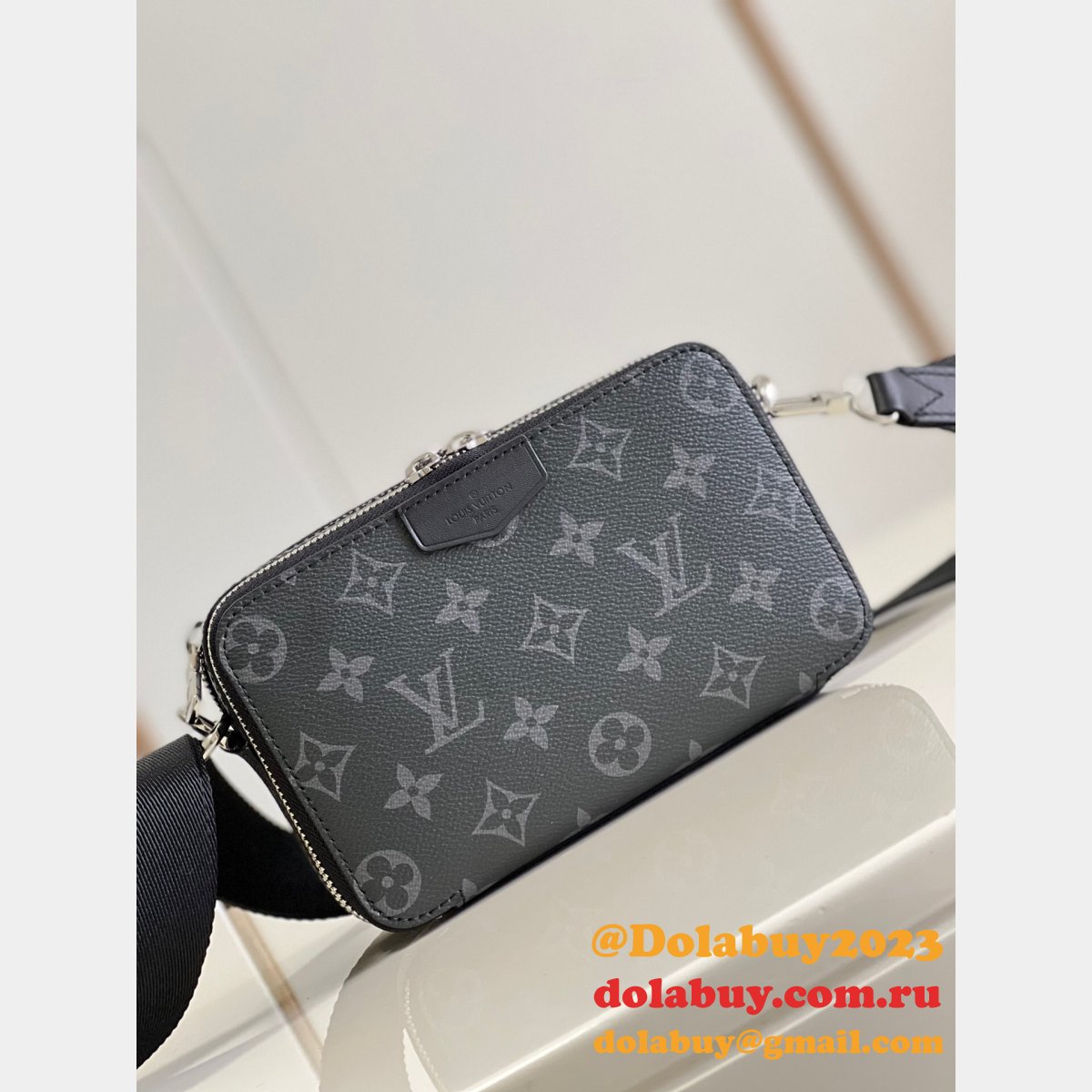 Louis Vuitton UK Best Replicas m80741/m60418 Alpha Wearable Wallet Monogram Eclipse Canvas