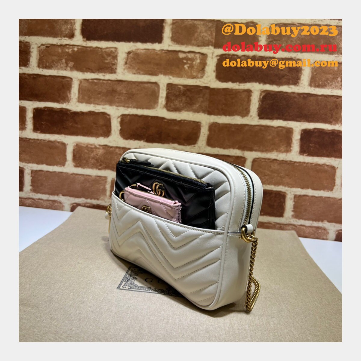 should i buy G*u*i replica 699758 double g multi-use mini bag