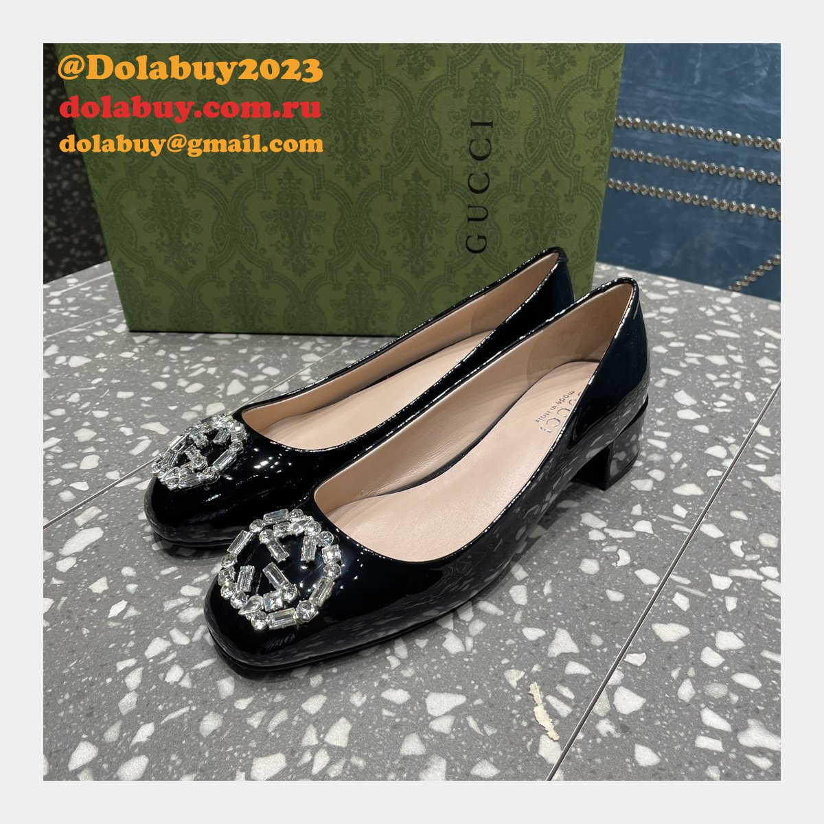 luxury 1:1 G*u*i classic for women replica shoes