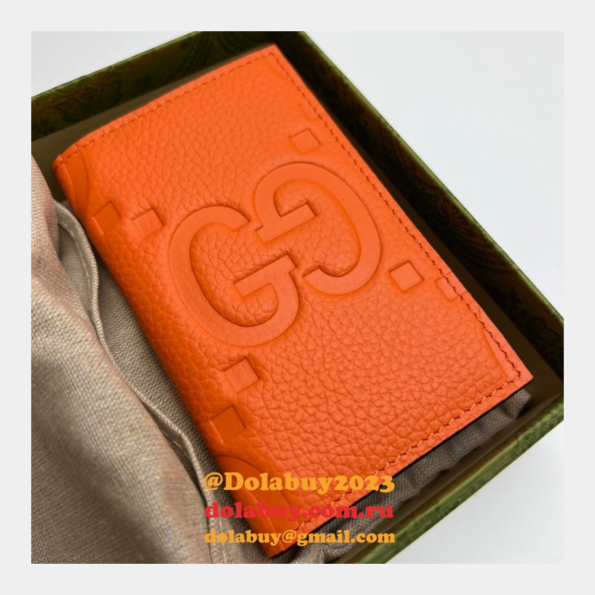 Best Gucci Luxury 739478 Jumbo GG Card Case Wallets