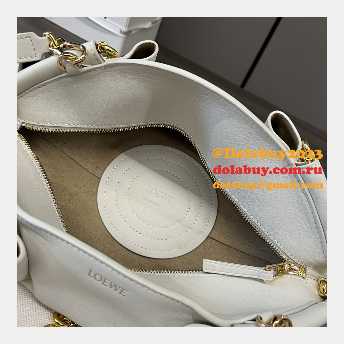 Luxury loewe Paseo small Nappa leather women bag