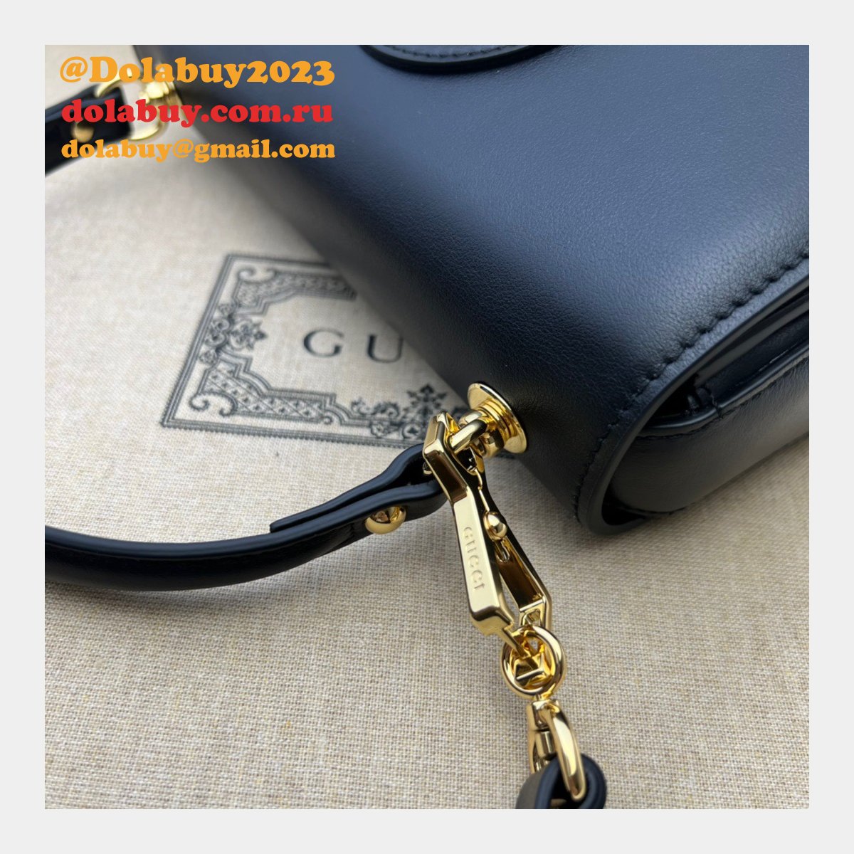 high quality G*u*i blondie top-handle 735101 designer bag