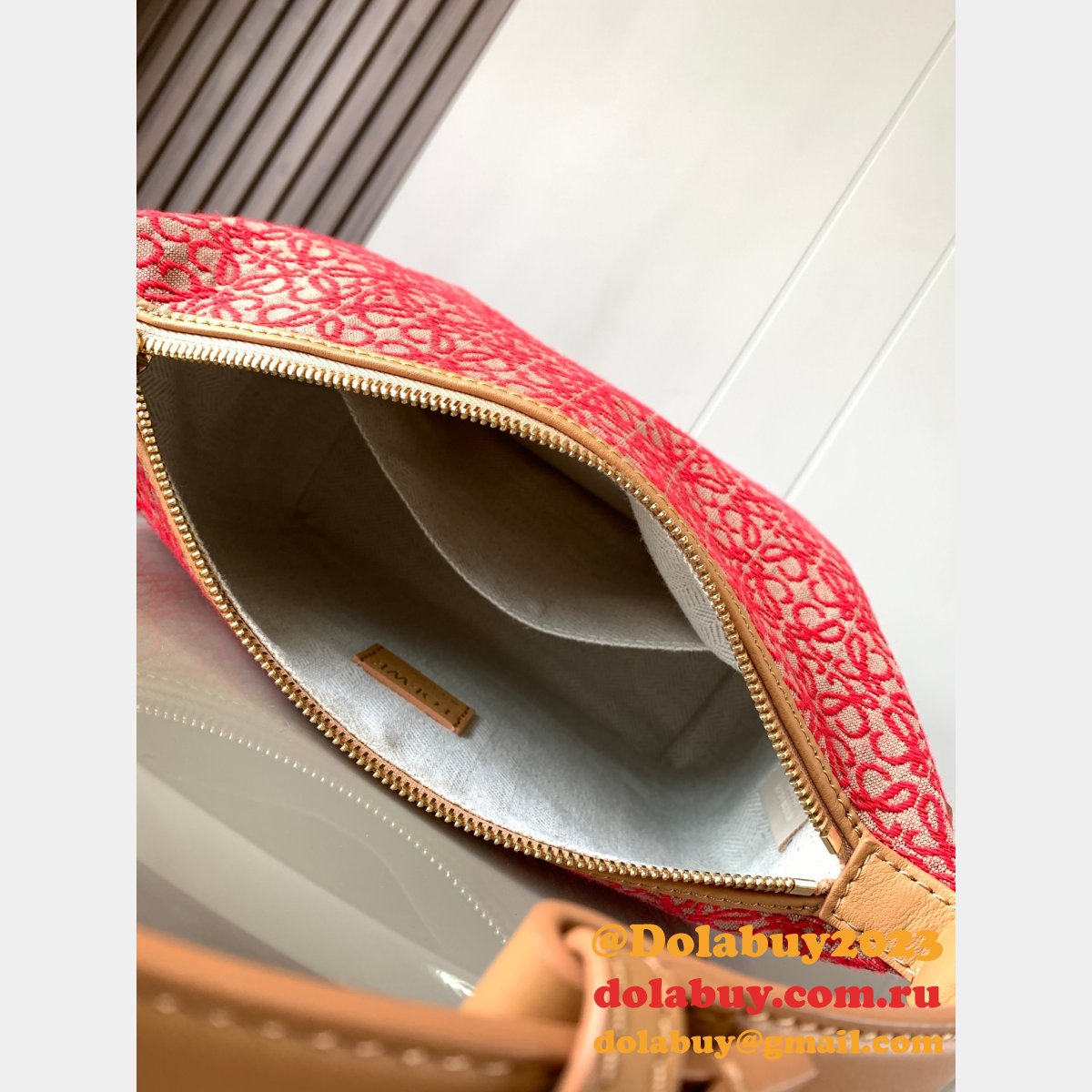 Top Quality LOEWE Cubi Anagram leather-trimmed tote 21cm/35cm