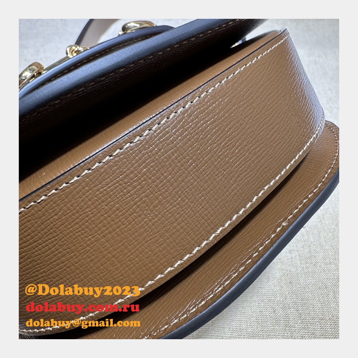 Buy AAAA Gucci 760191 Horsebit Rounded Fake Designer Bags