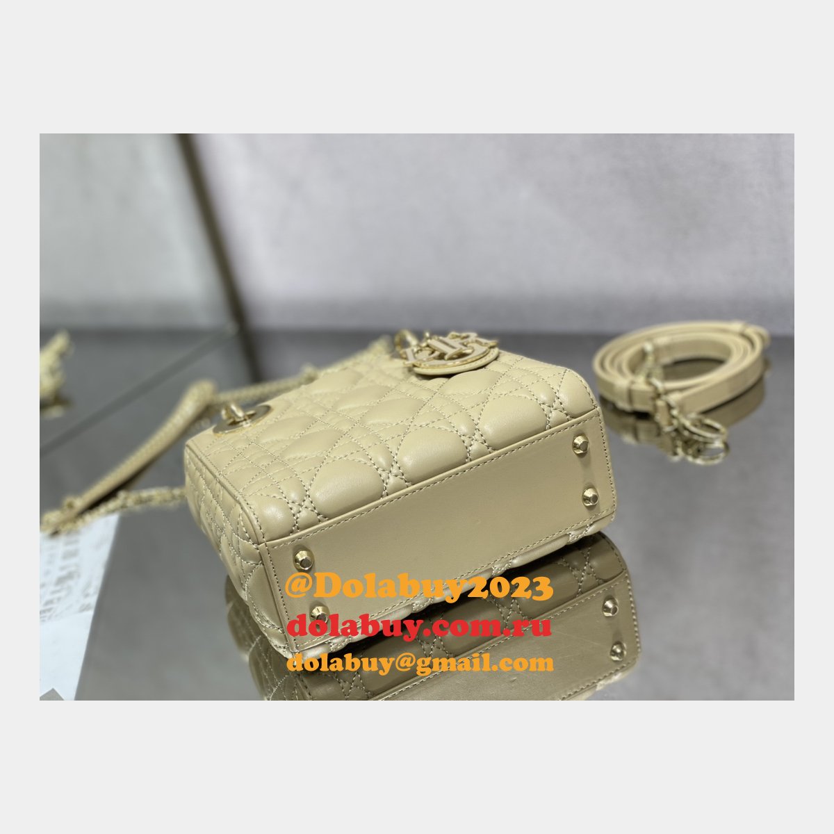 Top Quality DIOR LADY 17/20CM BAG LAMBSKIN