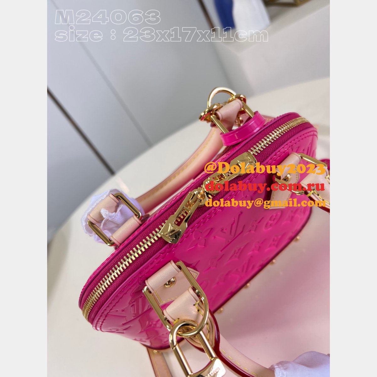 Copy Alma BB Monogram Vernis M24063/M24062/M90611 New Inspired Louis Vuitton