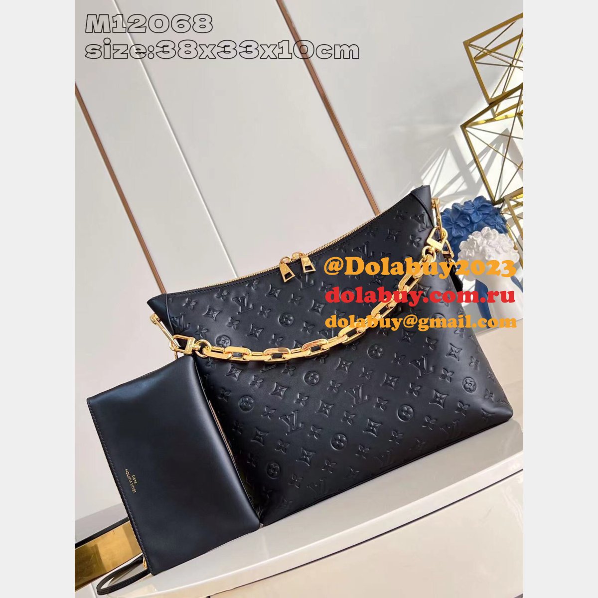 Duplicate Louis Vuitton Designer Coussin Hobo MM M12068 Bag
