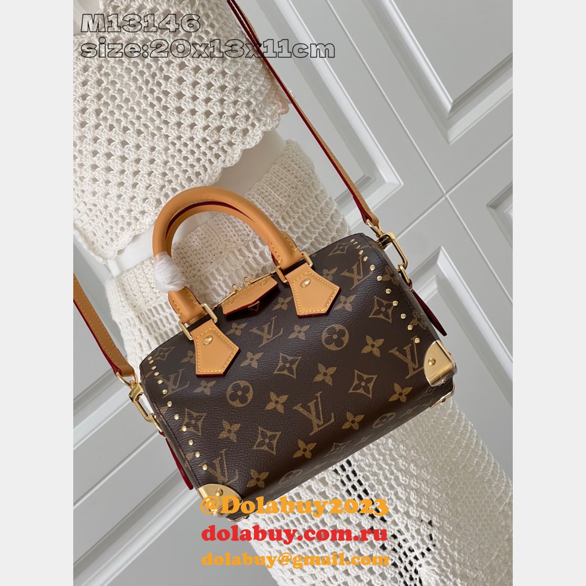 Louis Vuitton Designer Replica Speedy Trunk 20 Monogram M13146 Handbags