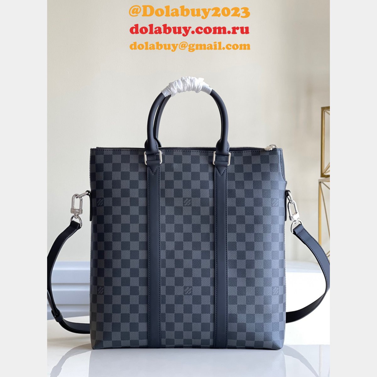 Louis Vuitton Replica N40000 Wholesale Anton Tote Damier Graphite Canvas Bags