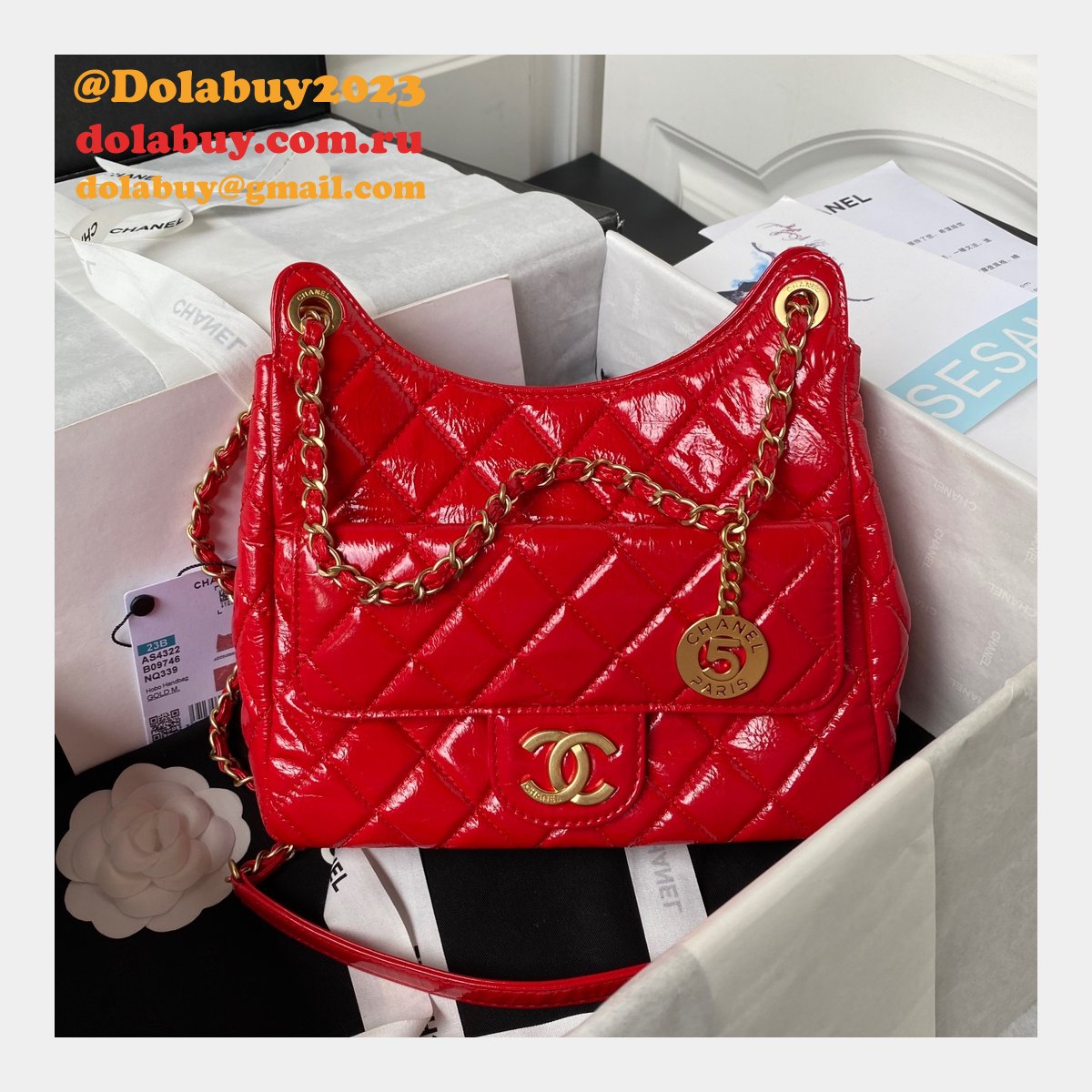 The Best High Quality AS4322 Hobo Shiny Replica Handbag