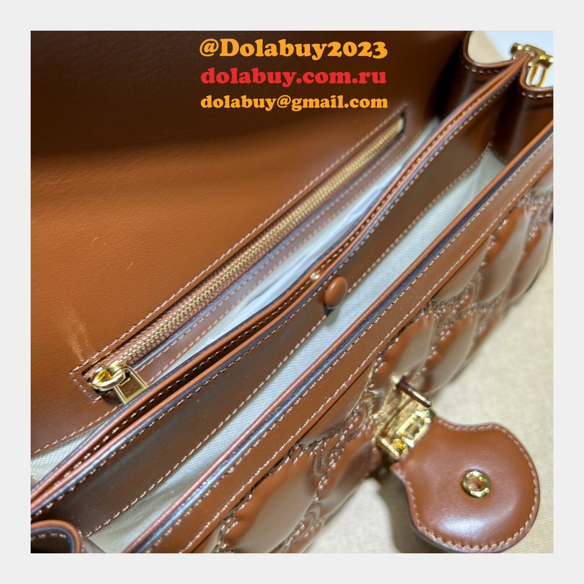 G*u*i design 724529 gg matelasse replica top bag