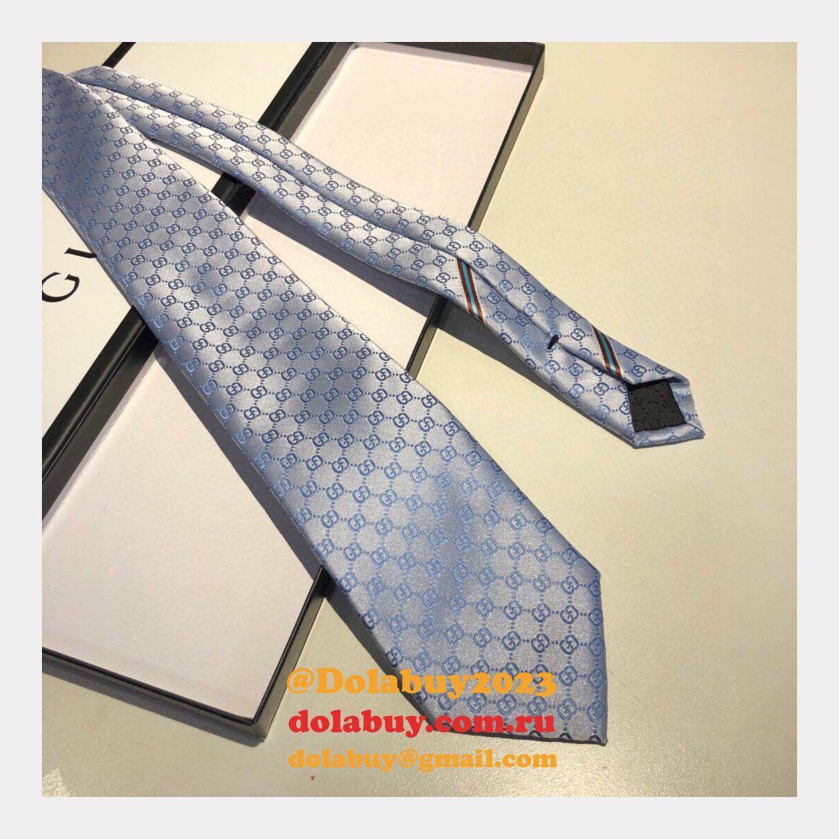 replica G*u*i ties for men round neck