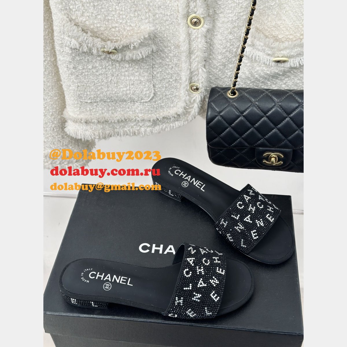 Slippers Heel Flat 6CM Replica Designer Shoes Online Store