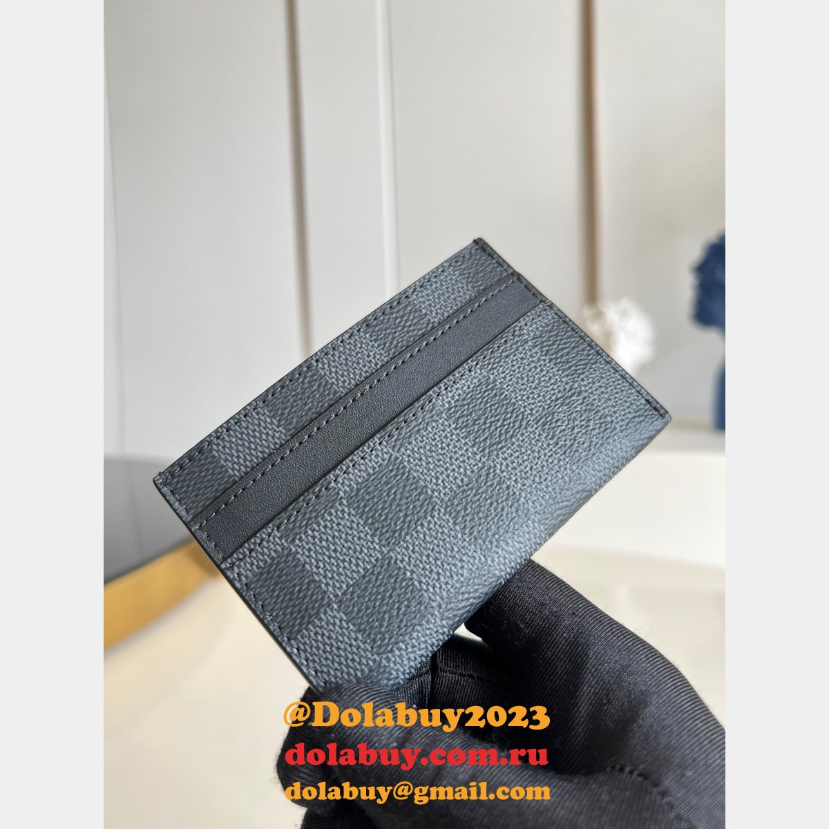 Louis Vuitton M62170 Replica Online Double Card Holder Monogram Eclipse Canvas