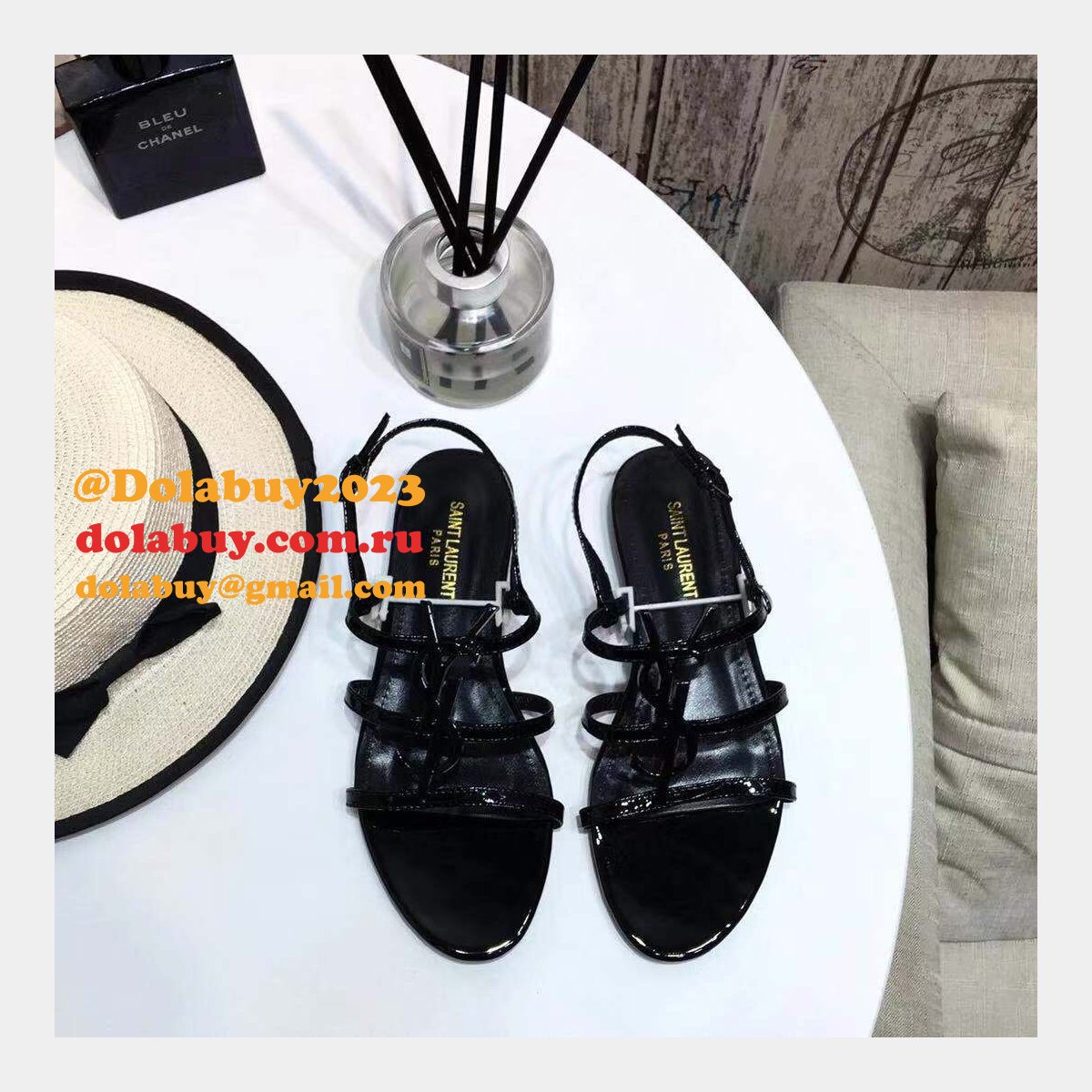Saint Laurent Flat Sandals 003