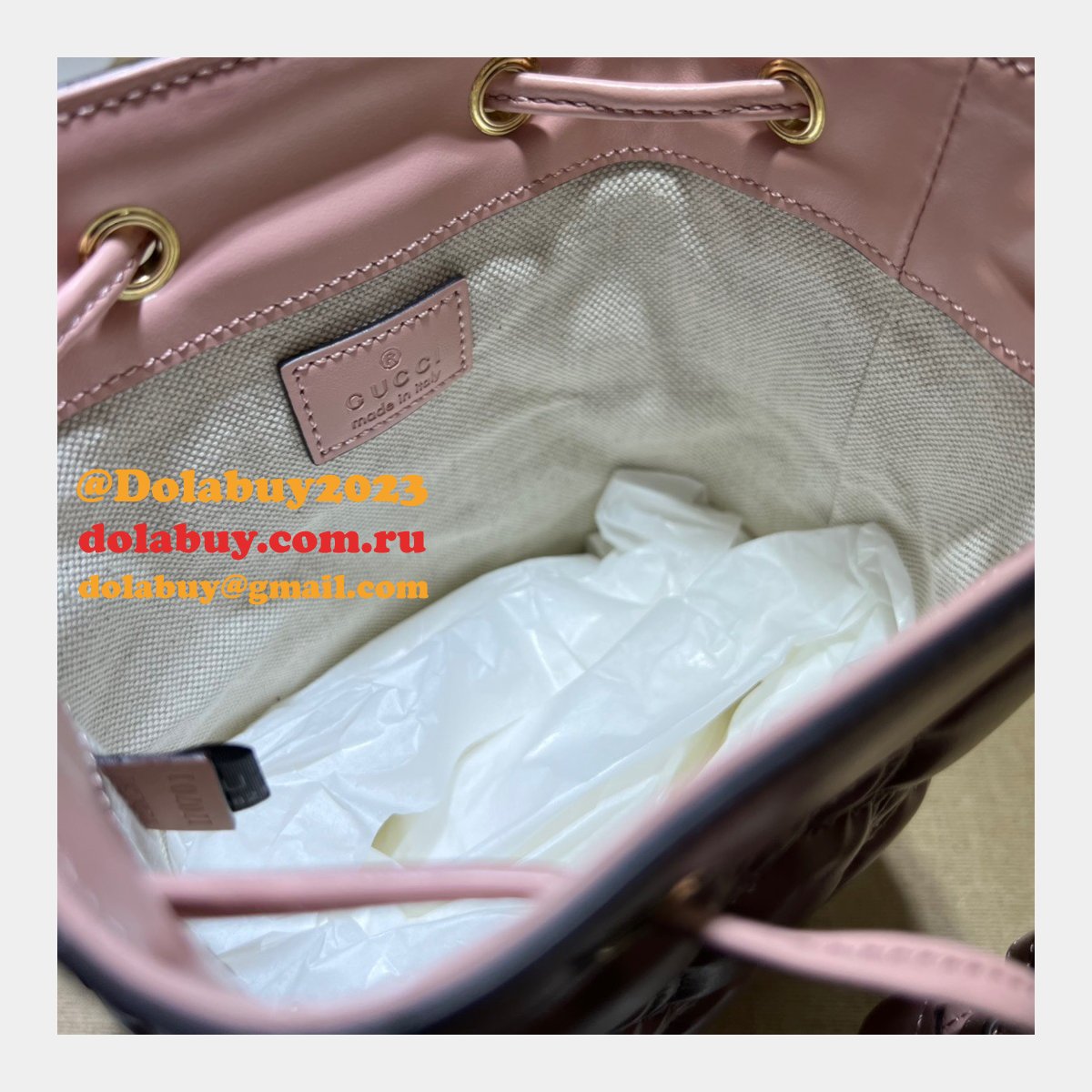 dolabuy G*u*i gg matelassé bucket replica bags 728231 store