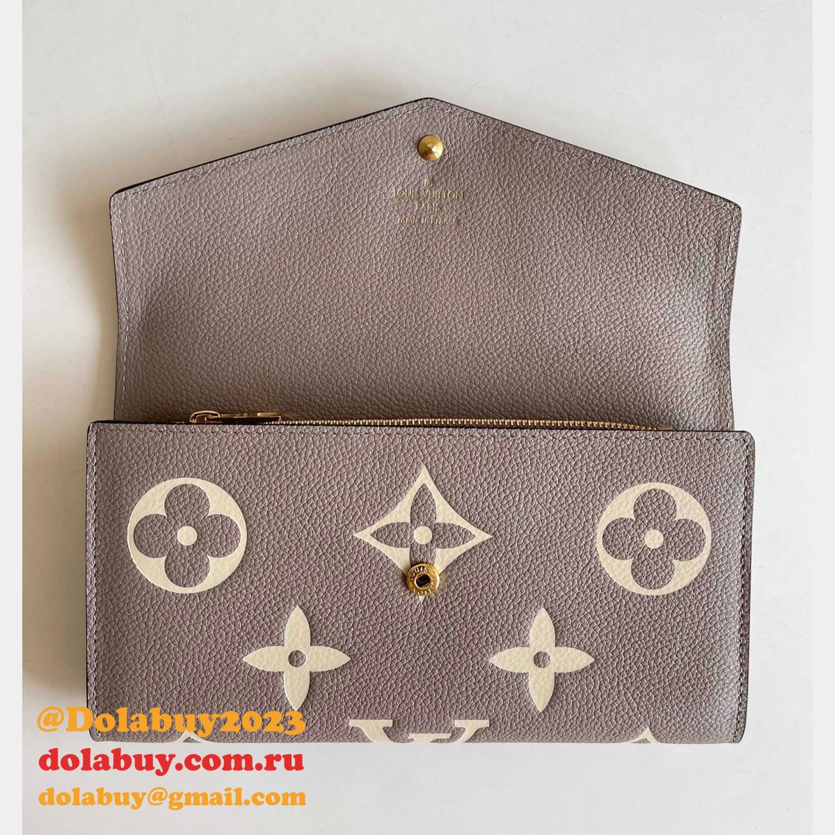 Dolabuy M80496 Louis Vuitton Replica Designer Sarah Wallet Bicolor Monogram Empreinte Leather Bags