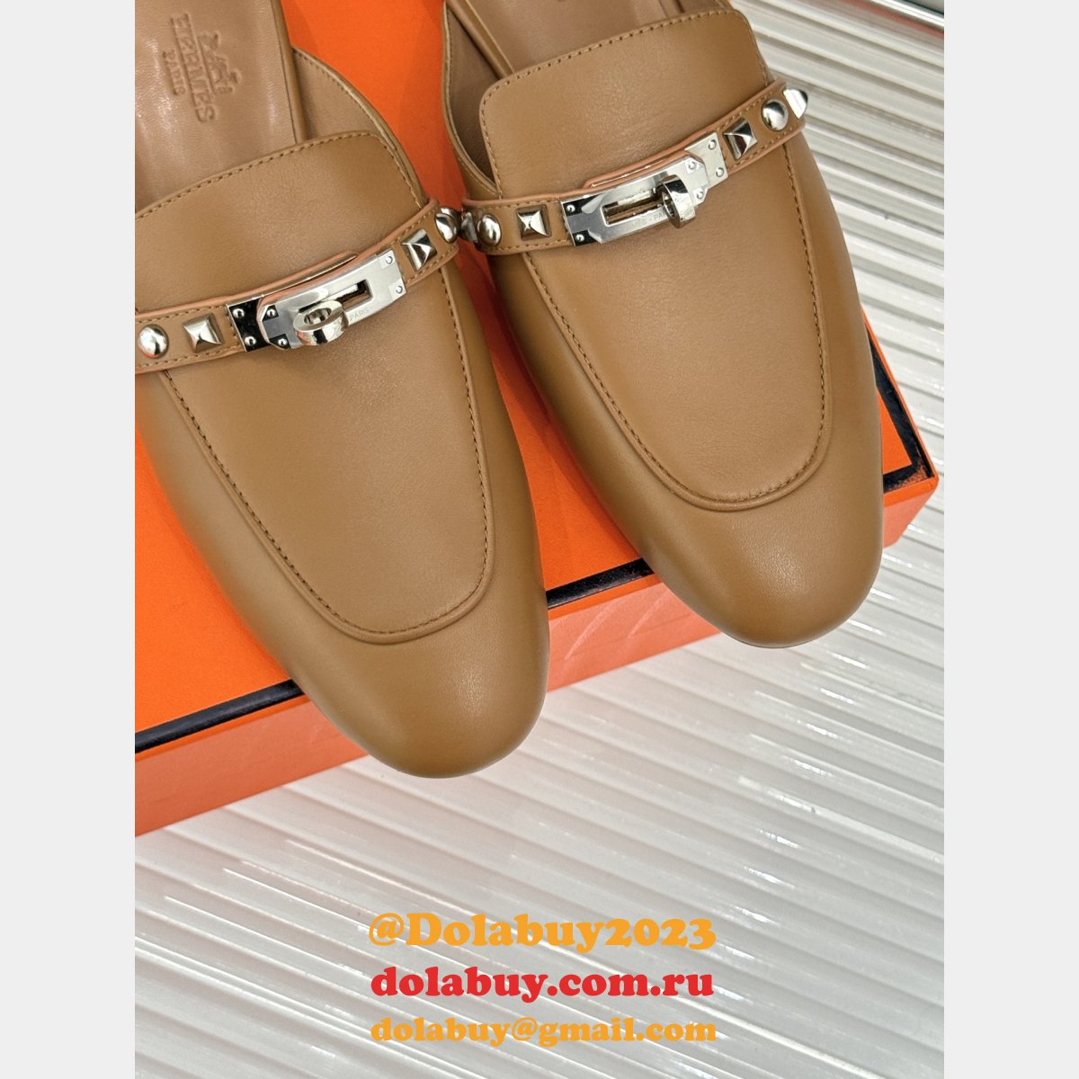 Luxury 7 Star Hermes Kelly Mule Women Shoes