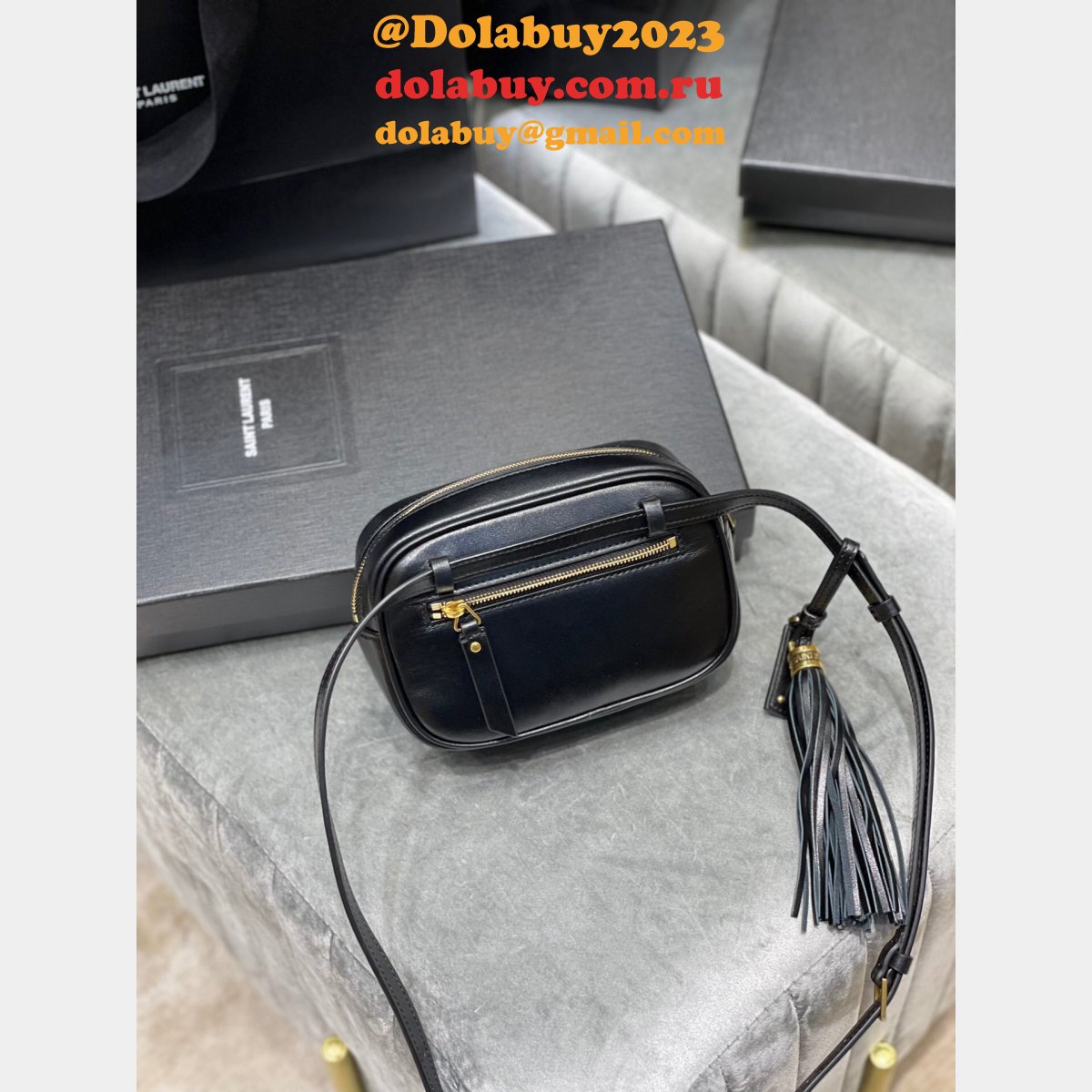Replica Saint Laurent Lou Matelassé Leather Belt Bag