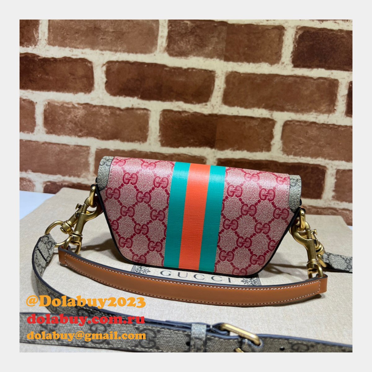 perfect G*u*i 723762 gg top handle replica web bag