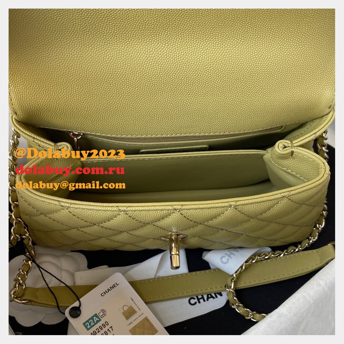 AAA+ CC Grained caviar leather bag A92990 23cm