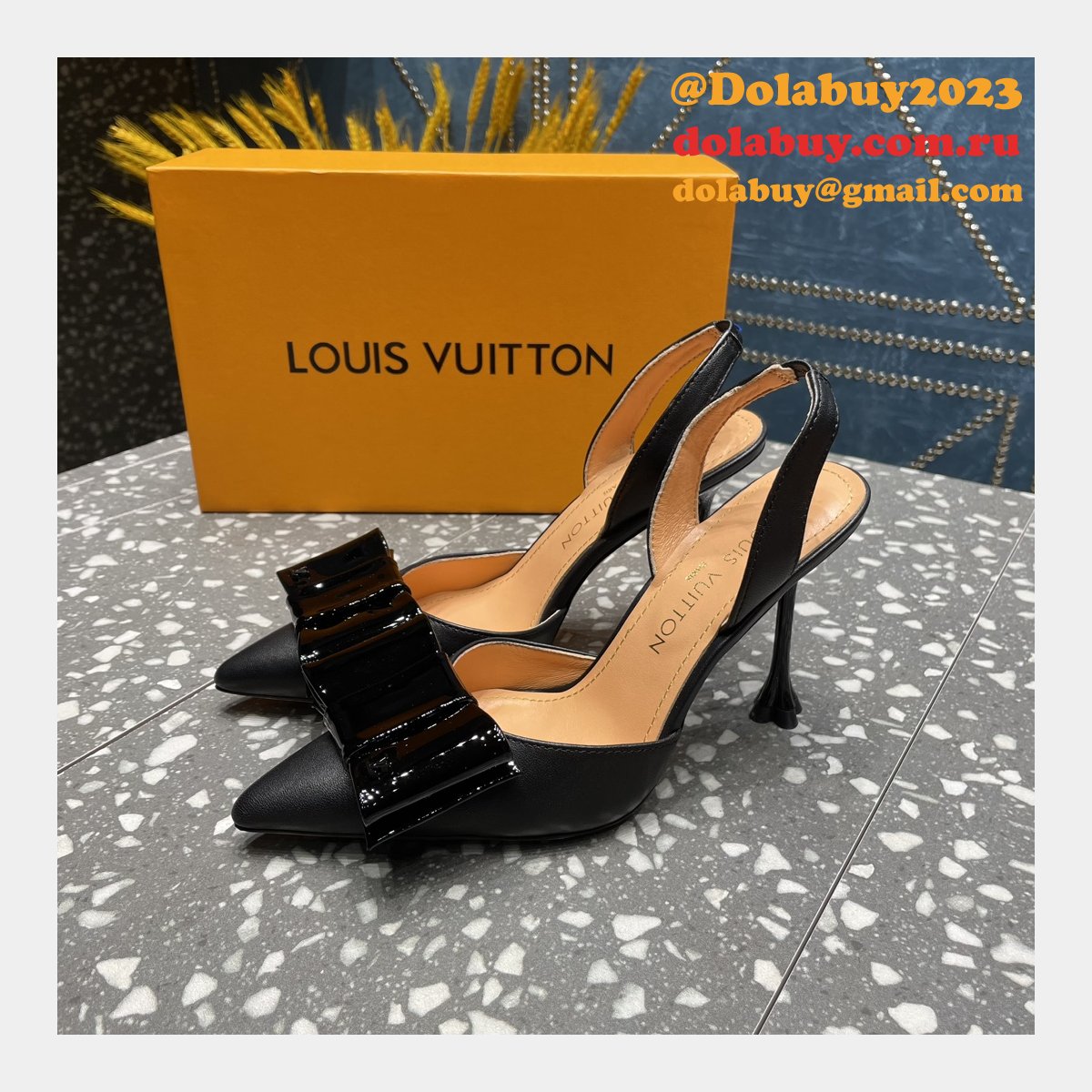 Knockoff LOUIS VUITTON Blossom Slingback Pump Cheap