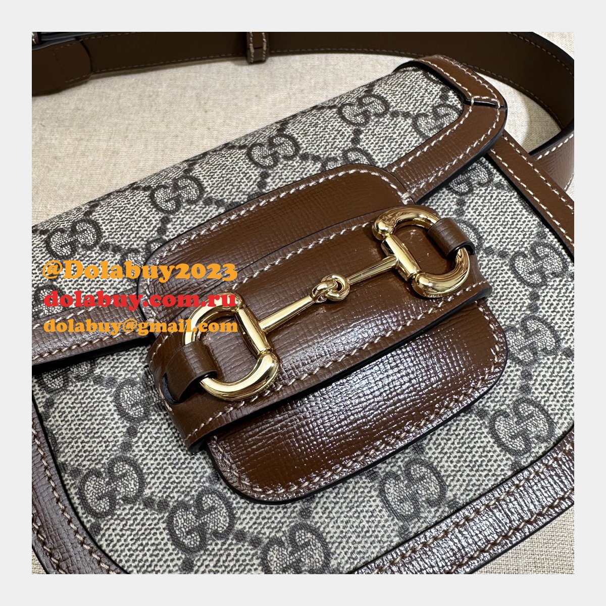 Gucci Duplicate Horsebit 1955 Rounded Belt 760198 High Quality Bag