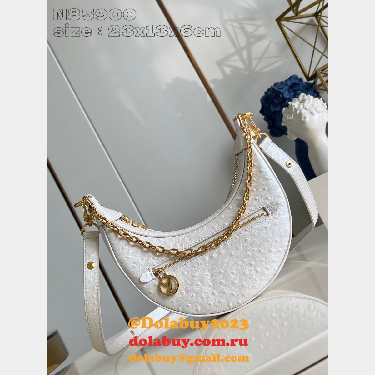 Louis Vuitton N85900 Loop Pm Autruche Exotic Duplicate Bags