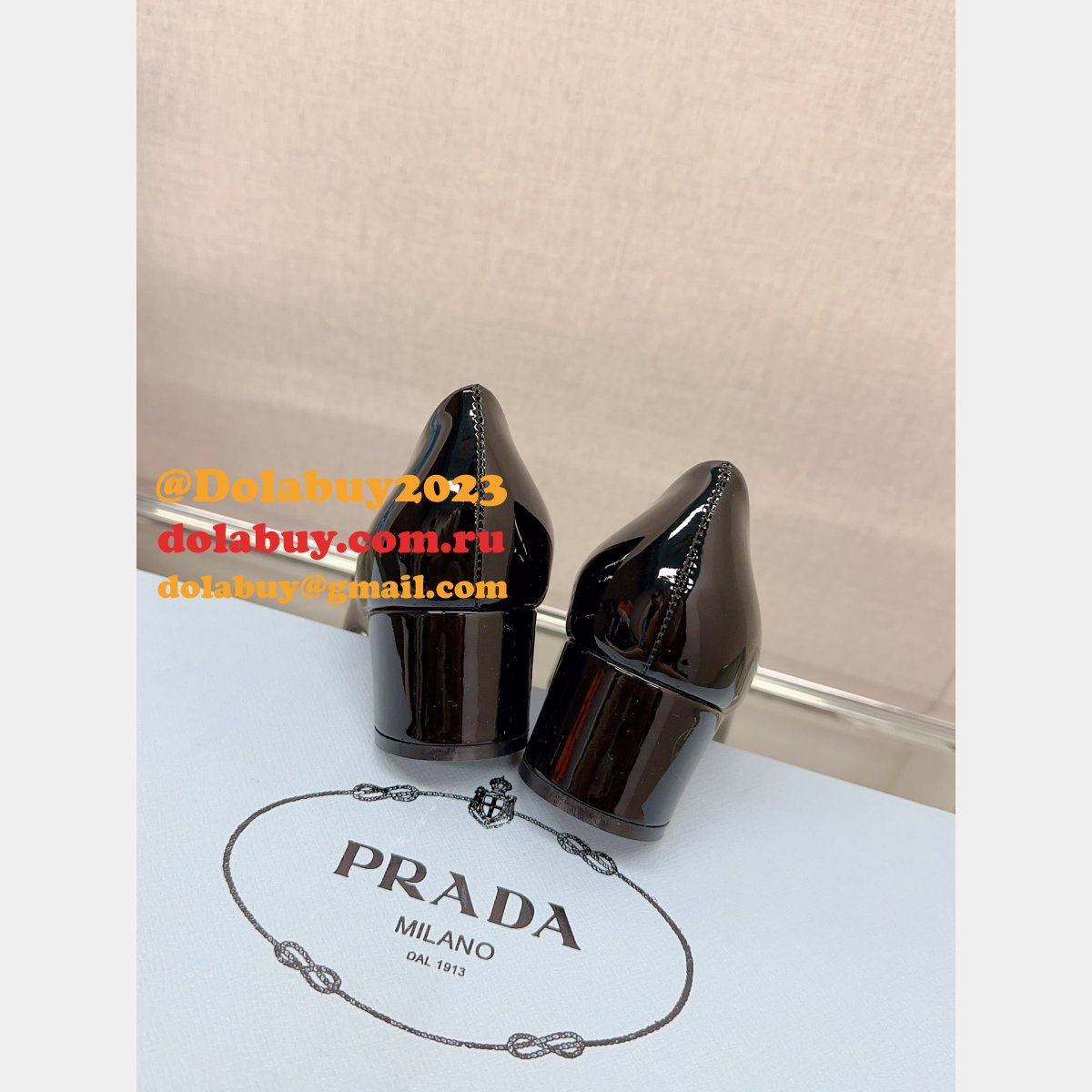 Wholesale Prada CHEAP SALES ONLINE square toe shoes