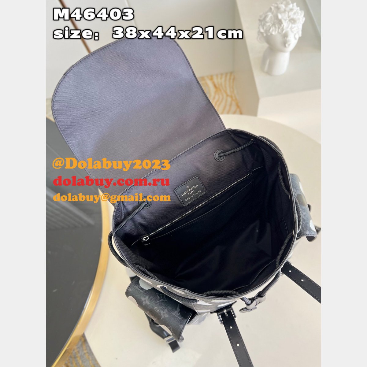 Louis Vuitton Perfect LV x YK Christopher M46403 Monogram Eclipse Canvas