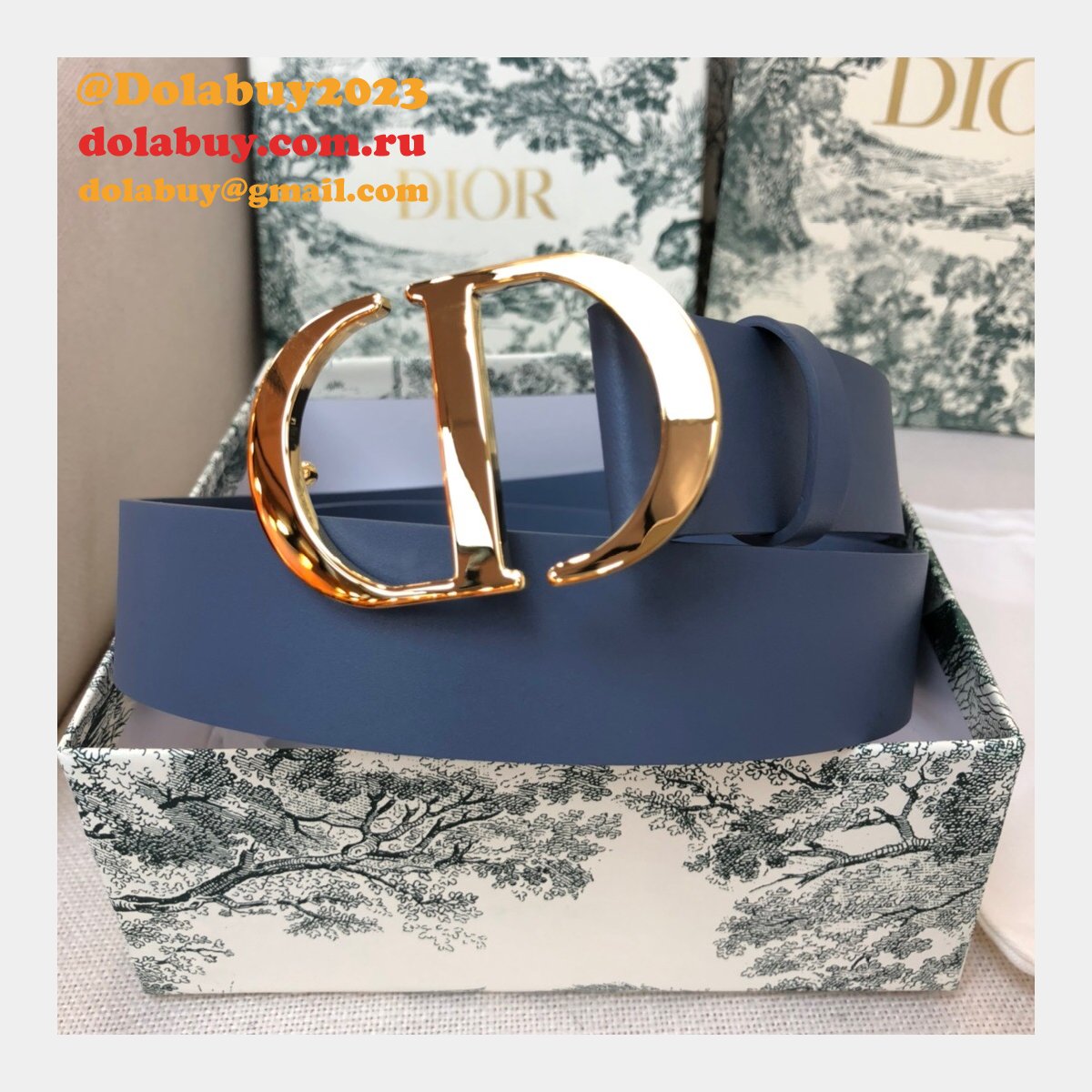 UK Top Quality Christian Dior 3.5CM Multi-color Belts