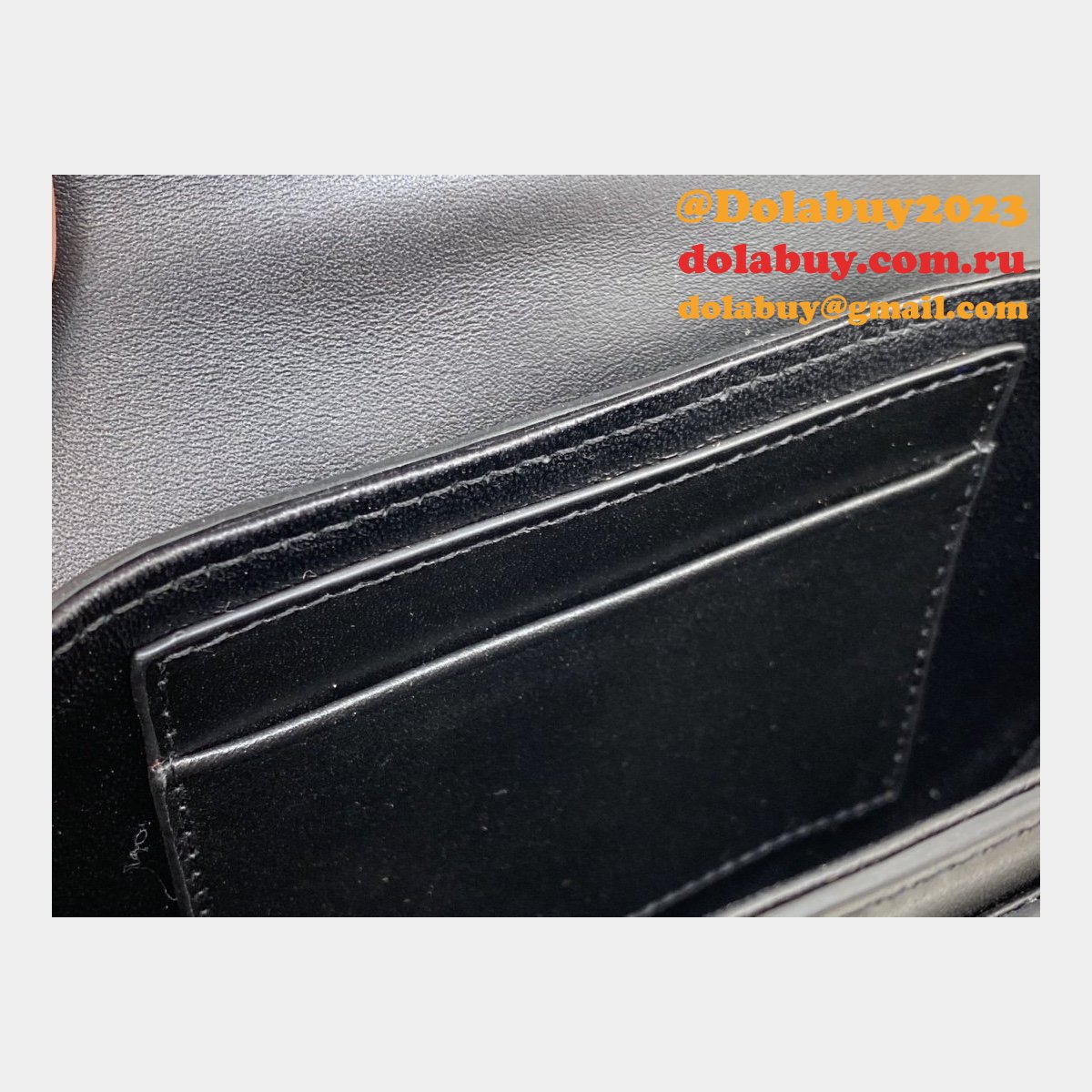 Celine Replica Small Besace 16 Bag Black satinated calfskin