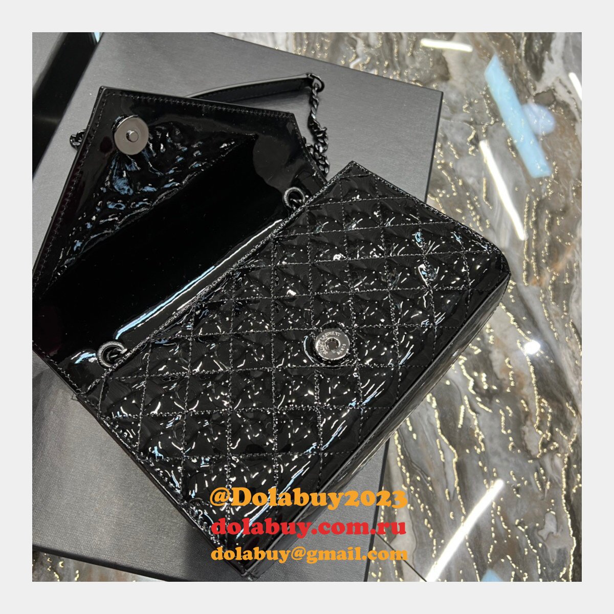 Monogram YSL #526286 Knockoff Envelope Top Best Matelasse Chain
