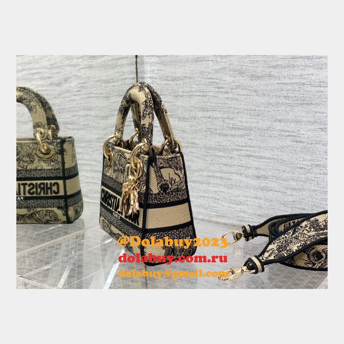 Christian Dior Copy Lady 1:1 17CM Mirror Designer Bag