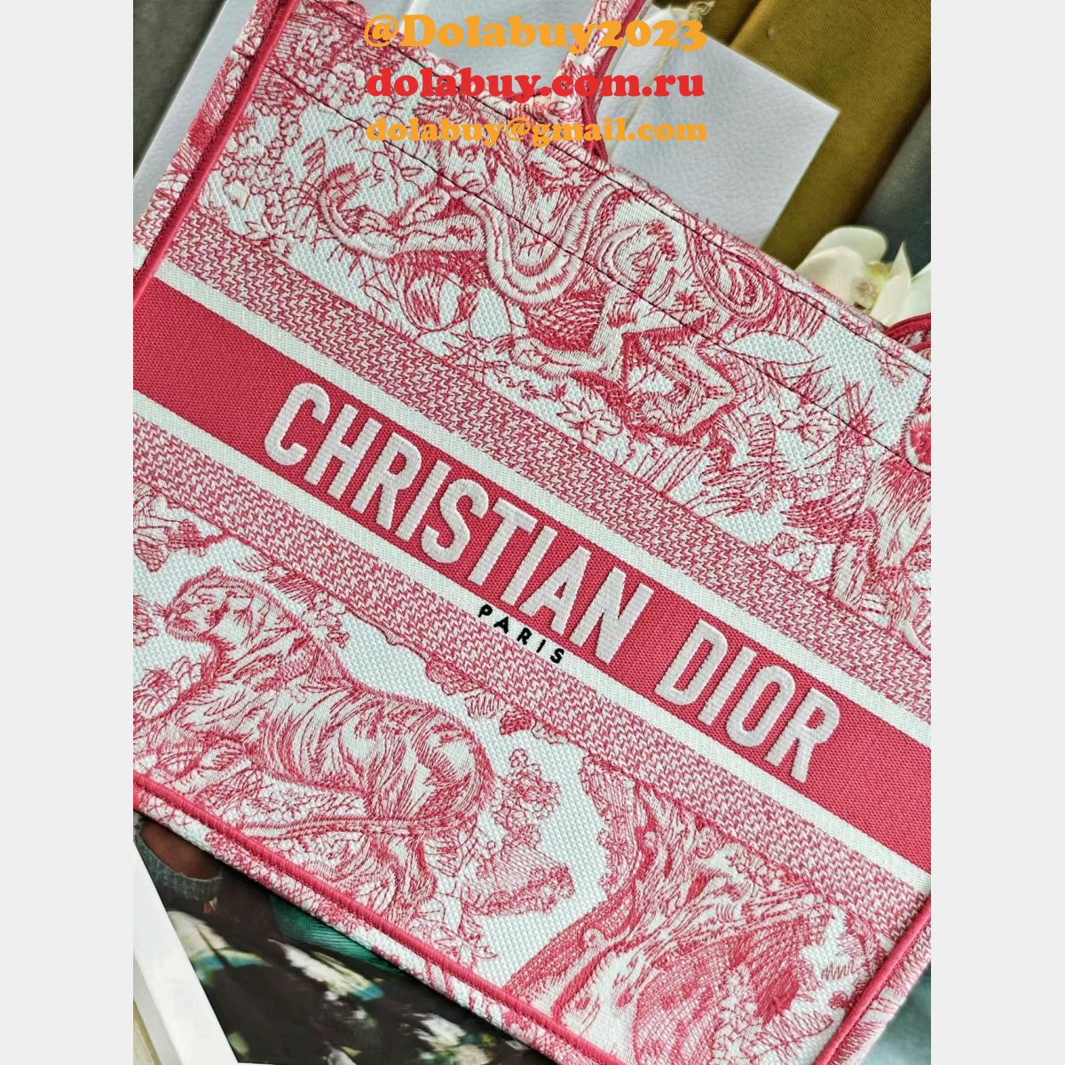 Top Quality Christian Dior Paris Reverse book Tote