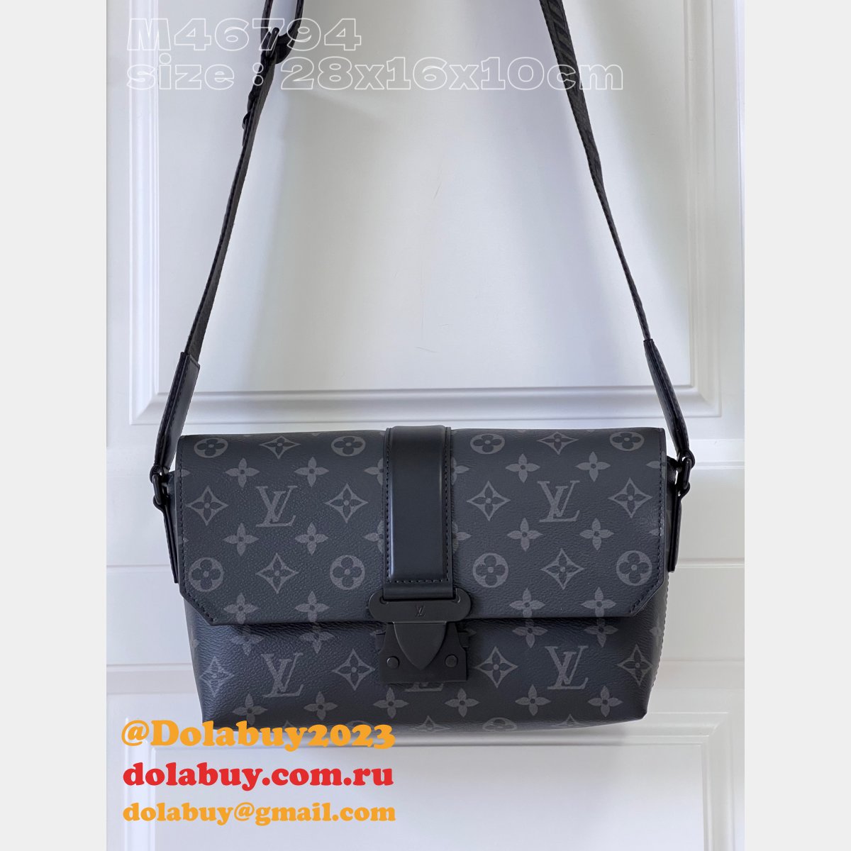 S-Cape Messenger Monogram Eclipse M46794 Louis Vuitton Replicas Bag
