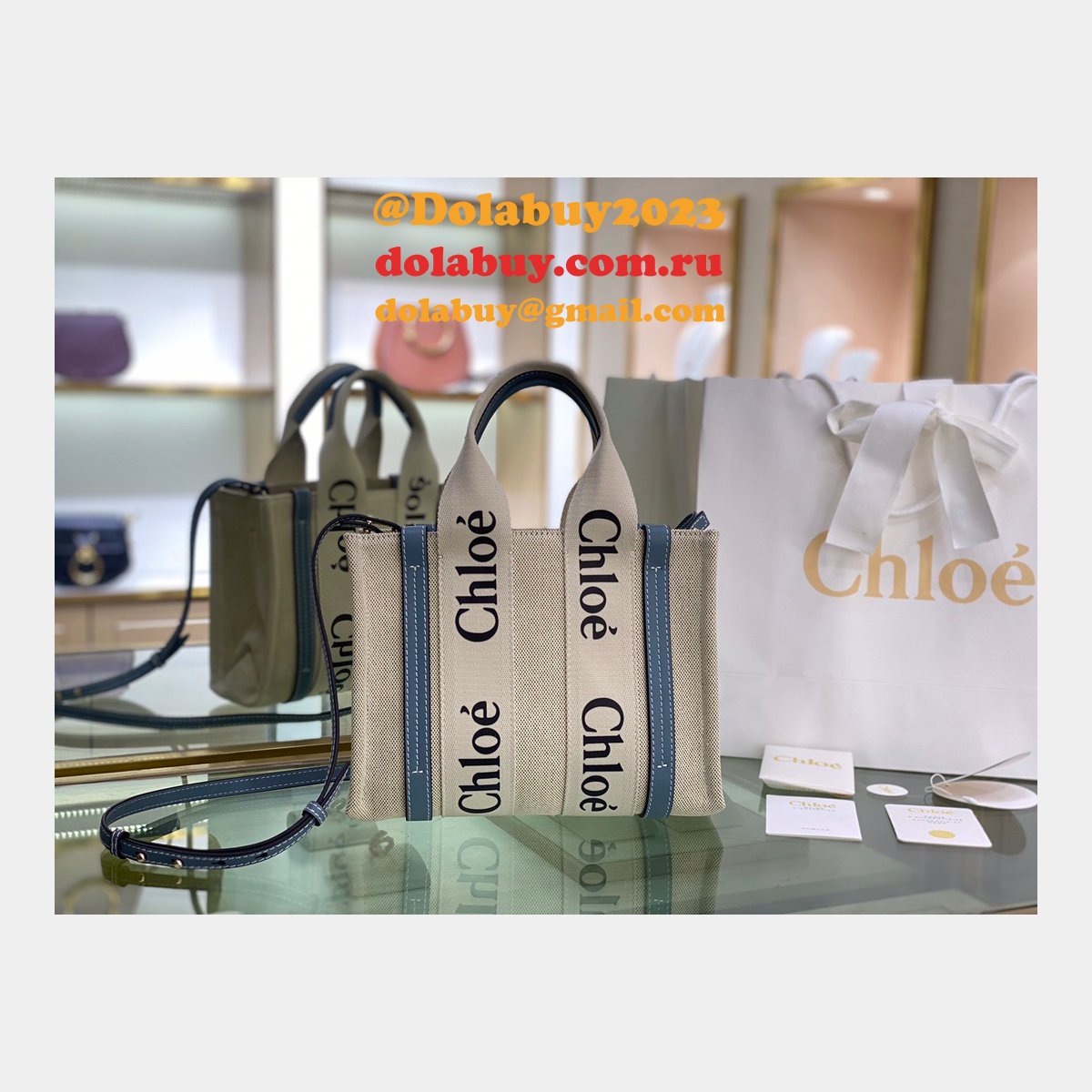 Best Quality Replica Chloe 1:1 Tote Woody dolabuy Bag 26CM