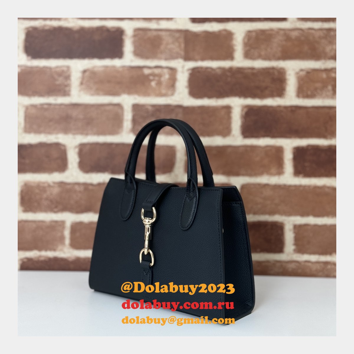 Gucci Mirror Replicas 795349 Small Tote Hook Closure Copy Bag