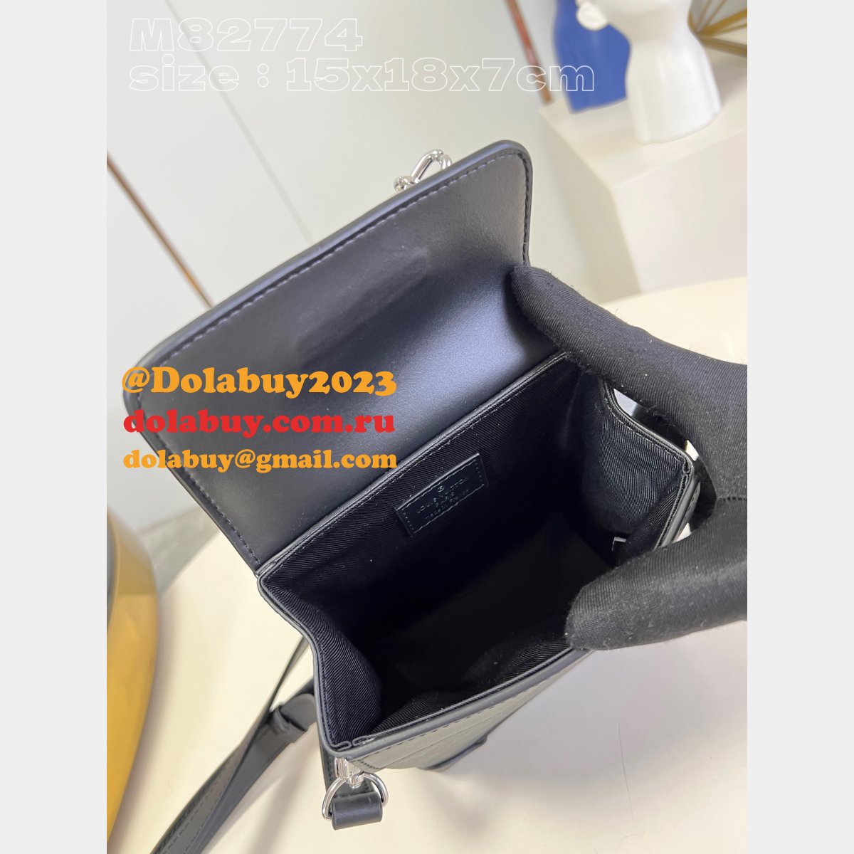 Nano Steamer Monogram Eclipse M82774 Knock Off Louis Vuitton Bag